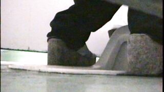 Toilet masturbation voyeur