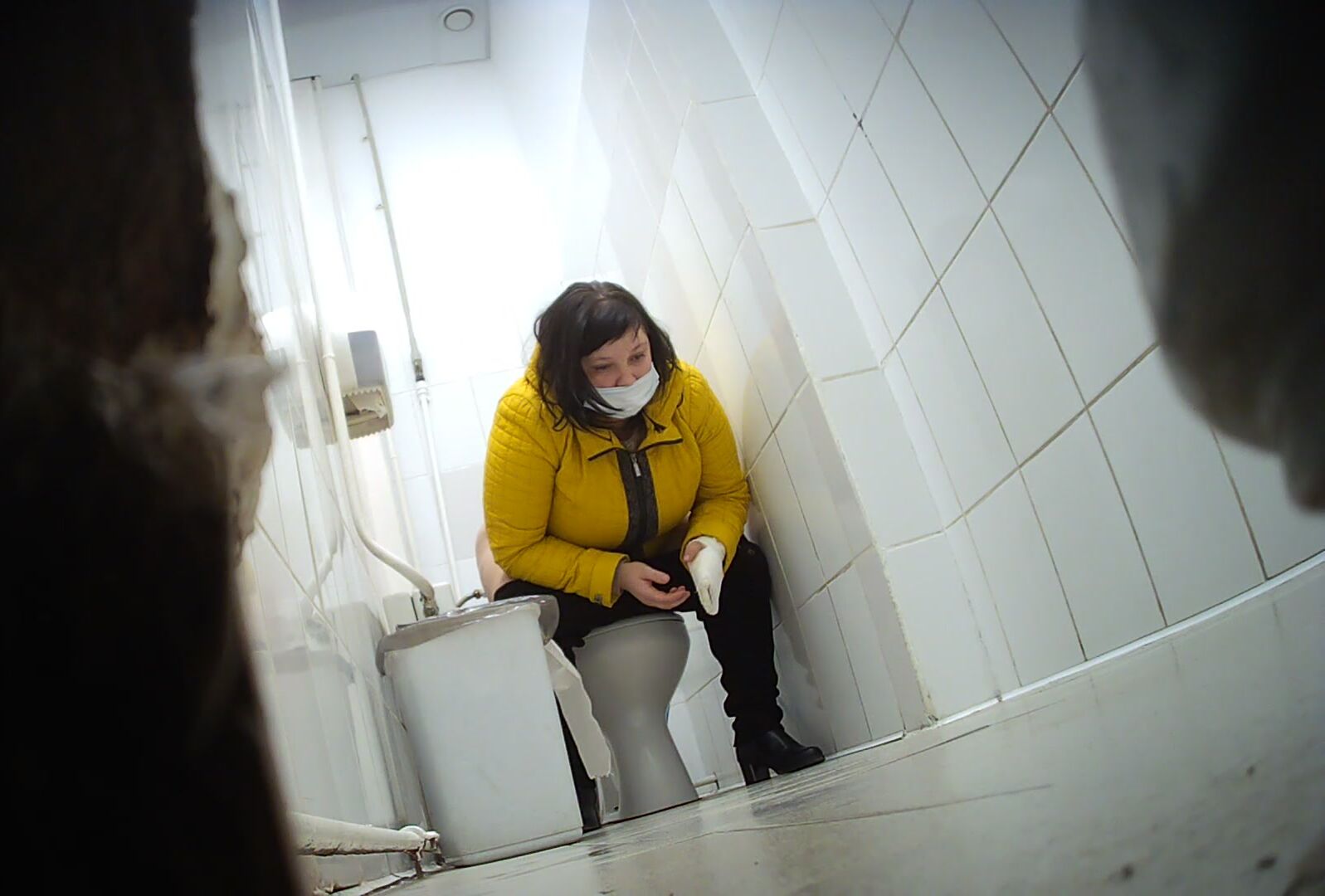 Italian toilet voyeur