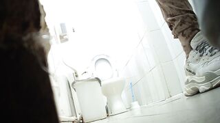 Girls wiping after peeing