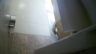Risky toilet voyeur