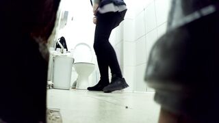 Peeing girls outdoor