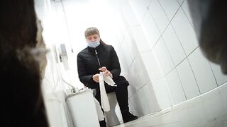 Hijab toilet spy