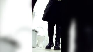 Toilet voyeur pooping