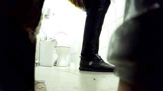 Girls peeing in leggings