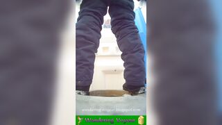 Naked girls peeing outside