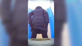 Squat toilet spy