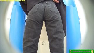 Girls peeing their jeans