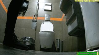 Office toilet spy