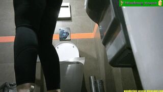 Set up spy camera in toilet