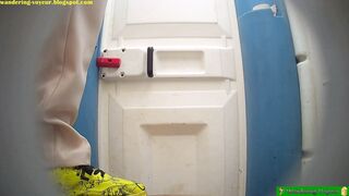 Shitting toilet voyeur