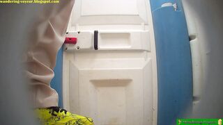 Shitting toilet voyeur