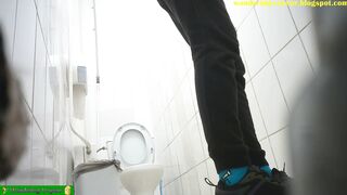 Cafe toilet voyeur