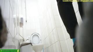 Cafe toilet voyeur
