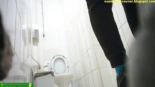 Cafe toilet voyeur