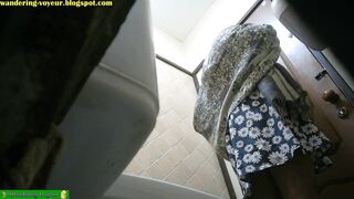 Girl peeing toilet voyeur