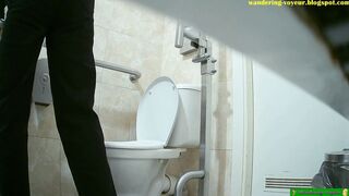 Men spy toilet