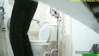 Men spy toilet