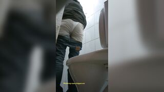 Pissing in dressing room porn