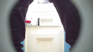 Fucking on a urinal after pissing porn