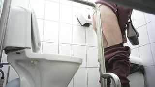 Pissing in home depot model toilet porn