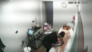 Shaved pussy massage