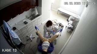Nurses practice gyno exam