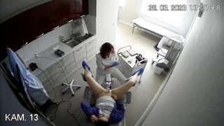 Nurses practice gyno exam