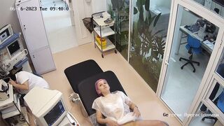 Girl poops for doctor gyno exam