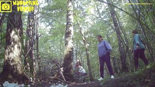 Busty girl pissing clothed public porn