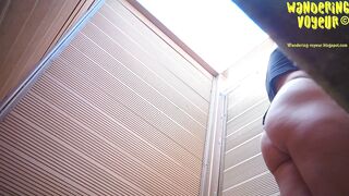 Man pissing outside window porn 2023
