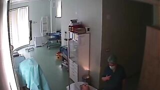 Real hidden camera in gynecological cabinet 10