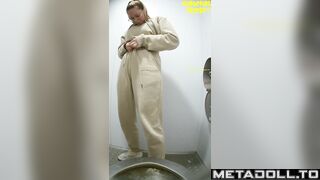 Girls peeing on department dressing rooms floor
