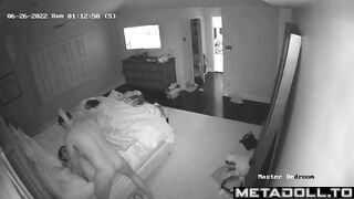 Young married couple fucks on their bed hard