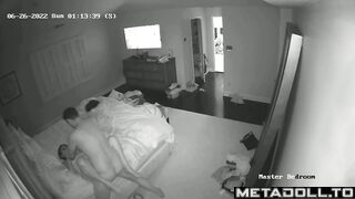 Young married couple fucks on their bed hard
