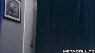 American brother films his sister in the bathroom