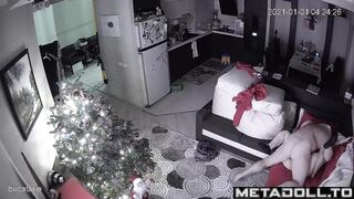 Naughty Slavic parents fuck at Christmas