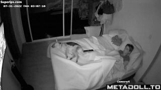 Mature French woman masturbates on her bed