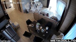 French married couples fuck in their living room