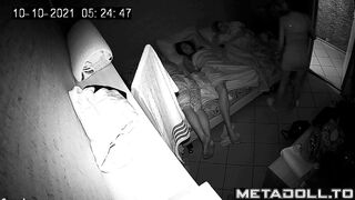 British college sisters sleep together in a room