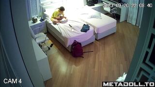 Young Polish teen masturbates in a video call in the bedroom