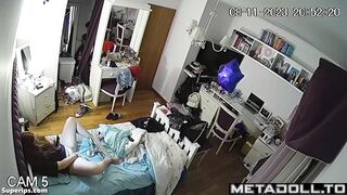 Naughty redhead teen masturbates in a video call