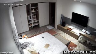German blonde mom is fucked while watching porn