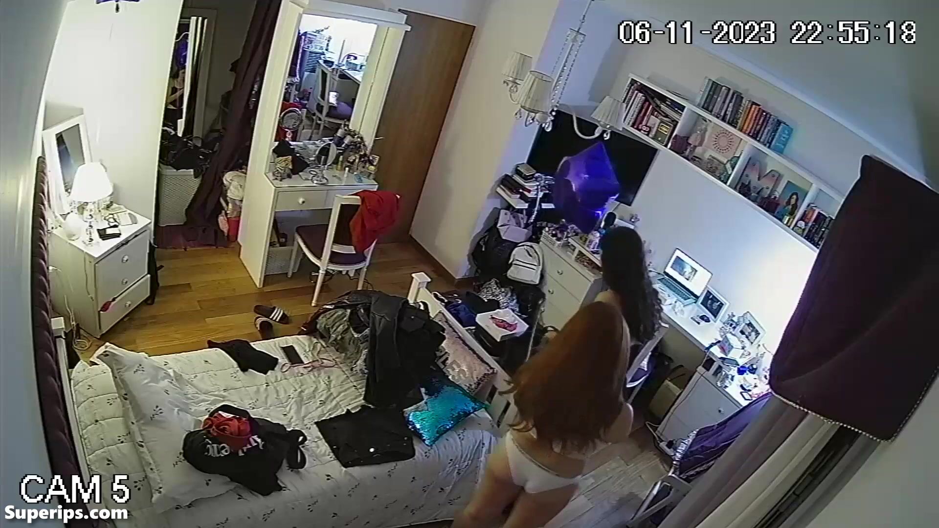 British teenage sisters change clothes together _2