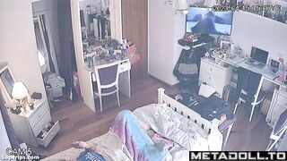 American college girl masturbates watching porn