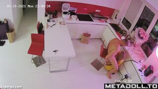 Young blonde Ukrainian girl gets fucked in the kitchen
