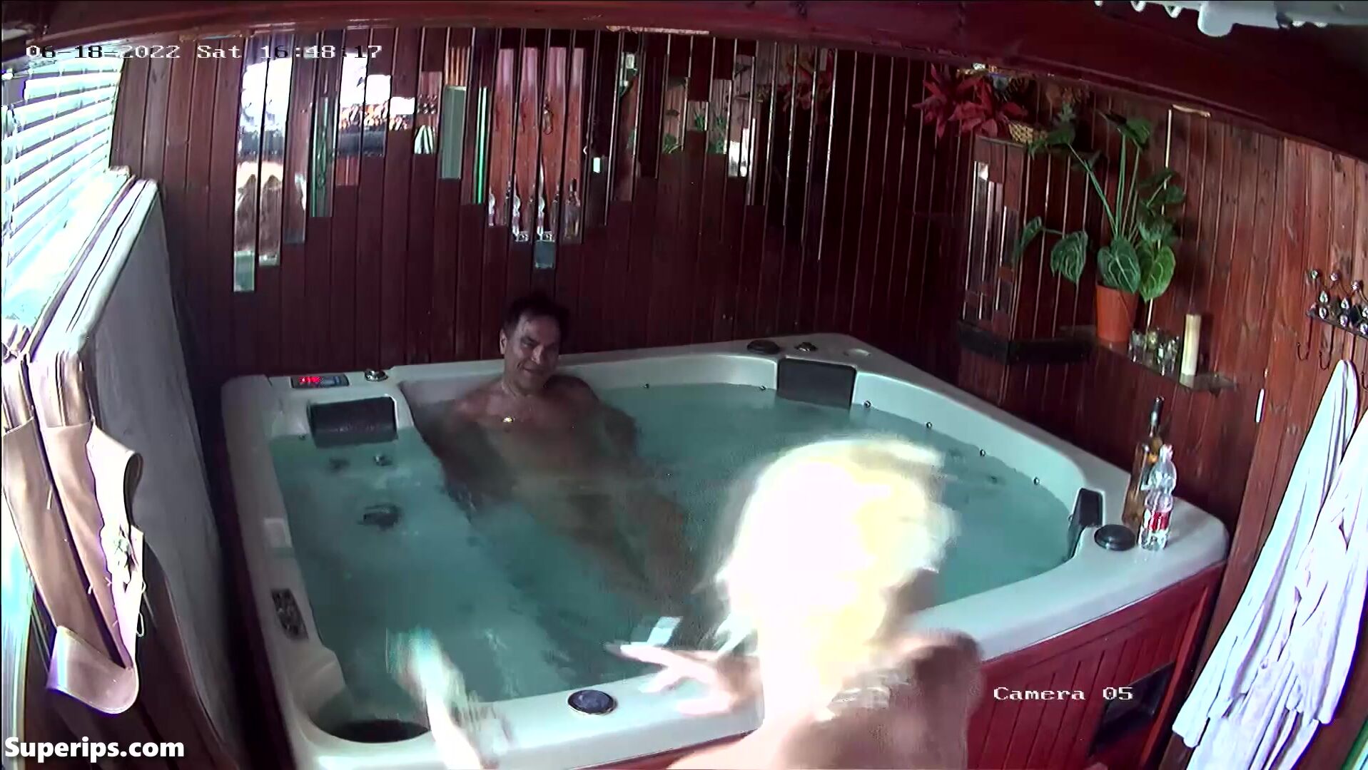 Spanish blonde granny is fucked in the Jacuzzi