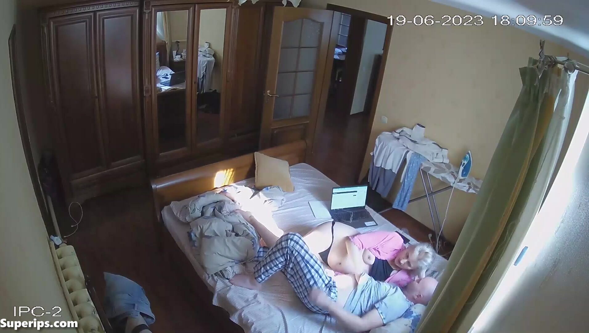 Mature German parents fuck hard in their bed