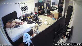 Hot American college couple fucks in their bed