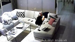 German mom masturbating on the couch
