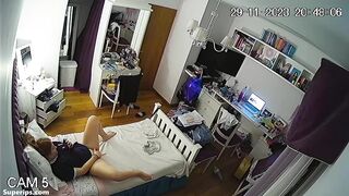 Naughty redhead girl fingers her pussy
